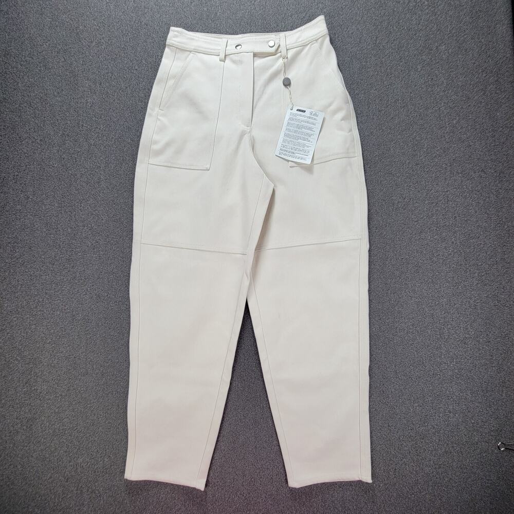Iris & Ink Size 8 Cream Avice Cotton-Twill Tapered Pants *READ*
